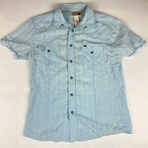 Taos Western Button Up Shirt Men's Size M Light Blue